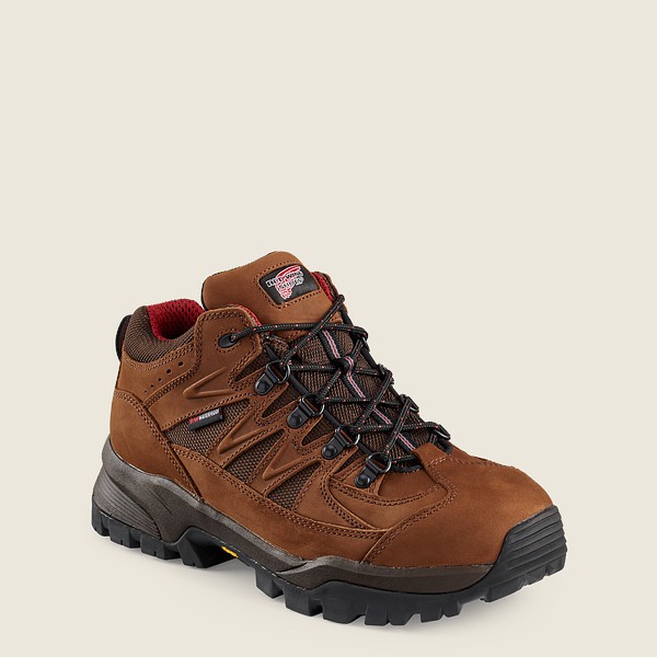 Red Wing Hiking Boots Mens Brown - Truhiker - 3-inch Waterproof Safety Toe - 5180726-IY